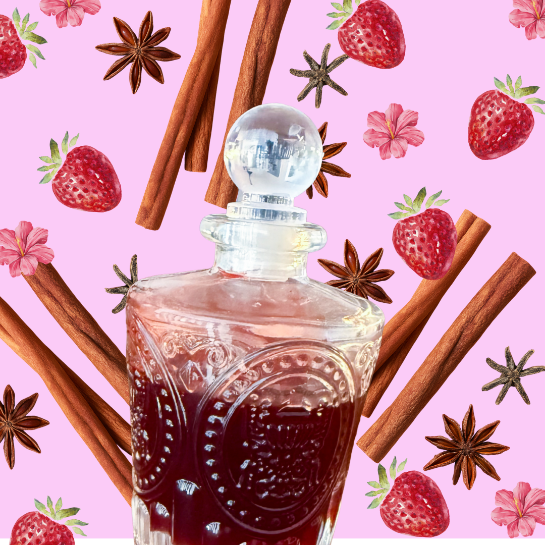 Strawberry Hibiscus Cinnamon Homemade Syrup
