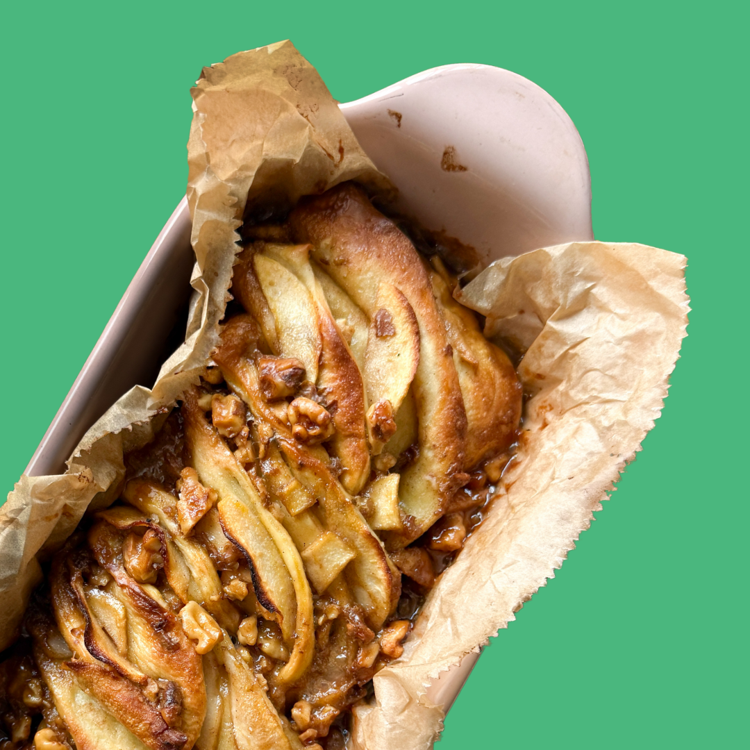 Chai Spiced Caramel Pear Babka